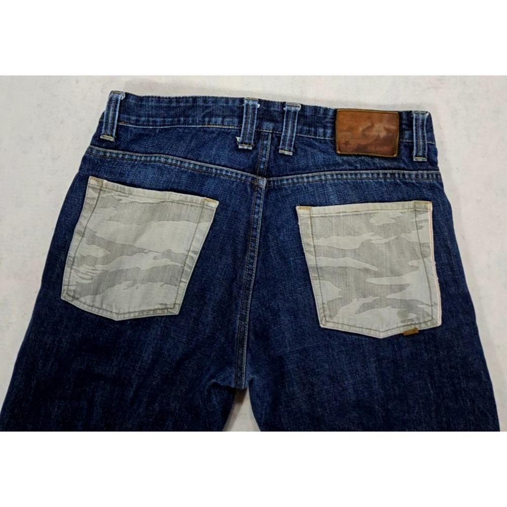 DGK Jeans Mens 32 X 30 Straight Fit Never Wash Selvedge Camo indigo Y2K Vtg - Picture 8 of 14